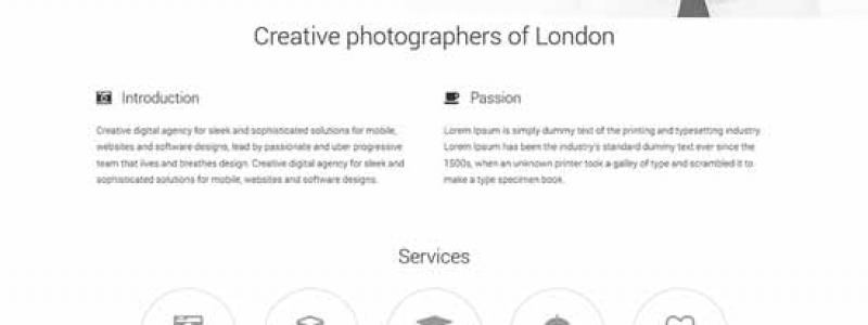 Photography - Kostenlose Homepage-Vorlage für Photographen
